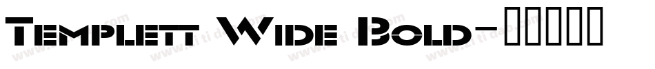 Templett Wide Bold字体转换